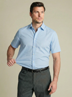 Short Sleeved Stretch Dress Shirt