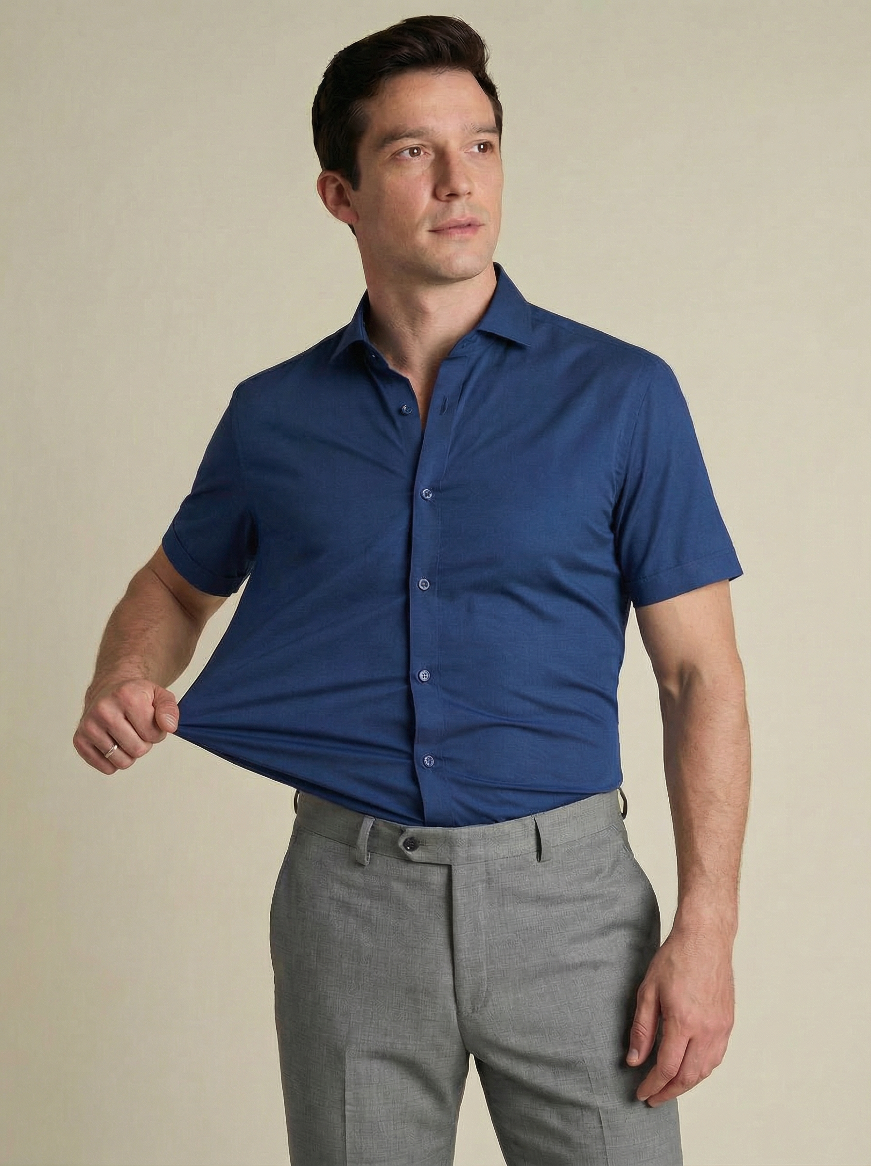 Short Sleeved Stretch Dress Shirt