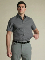 Short Sleeved Stretch Dress Shirt