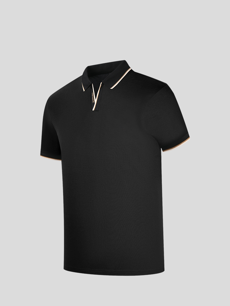 Square V-neck Polo