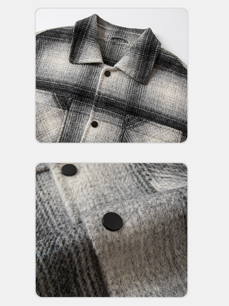 Autumn Plaid Wool Jacket