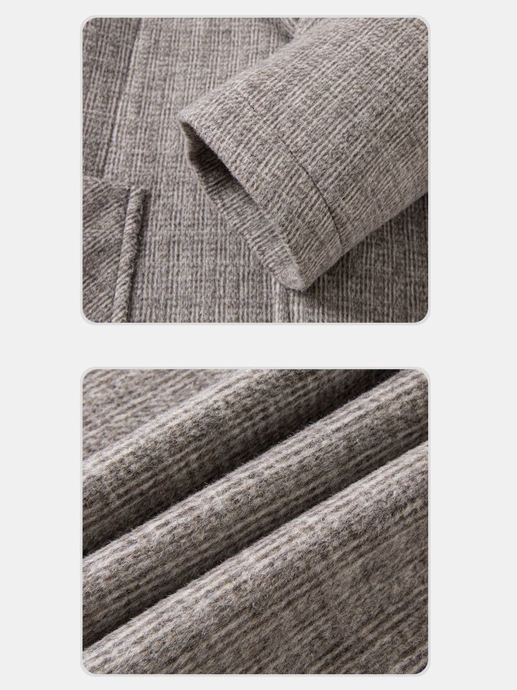 Beige Woolen Elegance Suit