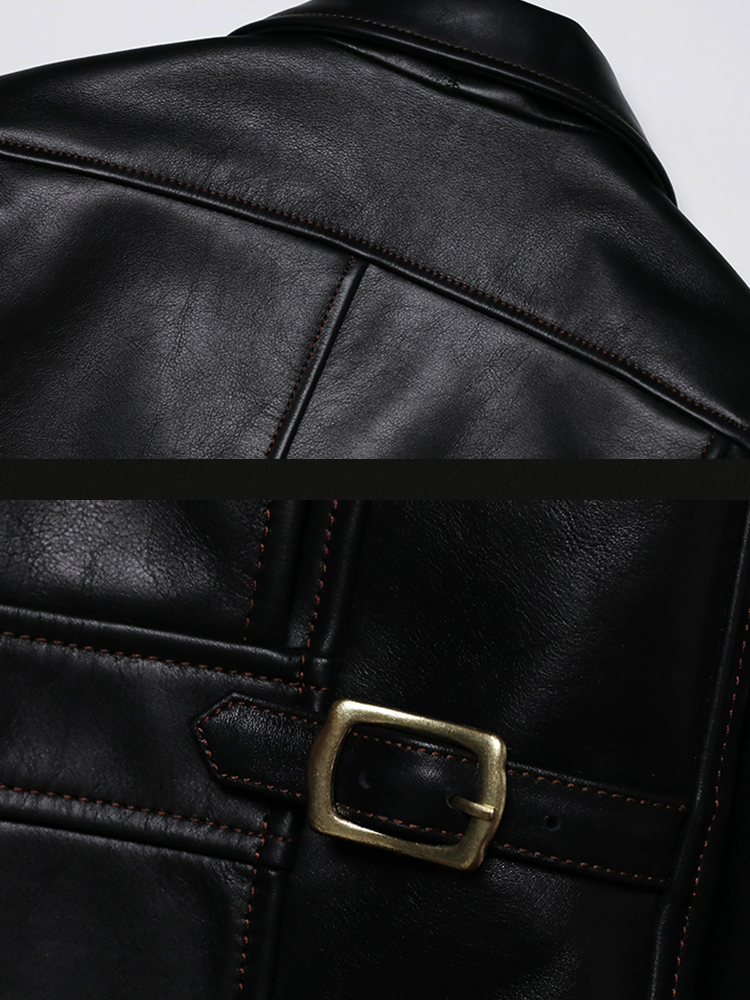 Jack Hollywood Buttoned Leather Jacket